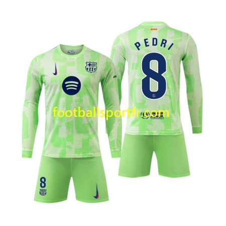 Tenue FC Barcelone Pedri 8 Enfant Troisieme 2024-2025 Maillot de Foot ML